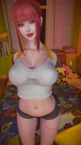 1girls 3d 4k bedroom big_breasts breasts brown_eyes chainsaw_man crashbanditkut female female_focus hair hi_res high_resolution highres light-skinned_female light_skin lips lipstick long_hair looking_at_viewer makima_(chainsaw_man) nail_polish panties red_hair red_lipstick shirt solo tattoo tattoo_on_legs virt-a-mate virtamate
