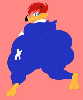 2024 2d 2d_(artwork) 2d_artwork anthro ass avian big_ass big_butt bird bird_girl blastprocessing16 digital_art digital_drawing_(artwork) digital_media_(artwork) female furry furry_female huge_ass huge_butt looking_back solo the_woody_woodpecker_show thick thick_thighs universal_studios winnie_woodpecker woodpecker