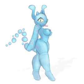 1girls 1monster azxcvbnm blue_eyes blue_skin breasts female ghazkin horns mitten_hands msm my_singing_monsters pink_spots self_upload smile snake_tongue split_tongue spots_(marking) standing standing_on_tip_toes tail tongue tongue_out xyster_(my_singing_monsters) yellow_sclera