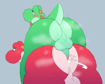 anal anal_sex ass backsack balls ballsack big_ass big_balls big_butt biped blush bodily_fluids cum cum_in_ass cum_inside duo english_text gay gay_sex genital_fluids genitals green_body green_yoshi hi_res lem0nlav looking_pleasured male male/male mario_(series) motion_lines musk musk_clouds nintendo on_top onomatopoeia penetration red_body red_yoshi sound_effects super_mario_bros._wonder sweat sweatdrop sweaty_ass sweaty_balls sweaty_butt sweaty_genitalia tagme text yoshi