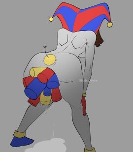 anal ass bending_forward blue_dildo brown_hair butt_plug clown_girl decuple_penetration dildo_in_pussy dildos elbows extreme_insertion female functionally_nude functionally_nude_female glitch_productions gloves haetae_studio hands_on_knees jester_hat multiple_insertions nonuple_vaginal pomni_(the_amazing_digital_circus) puddle pussy red_dildo shoes shoulder_blades solo stretched_anus stretched_pussy the_amazing_digital_circus vaginal_penetration wet_pussy white_skin yellow_dildo