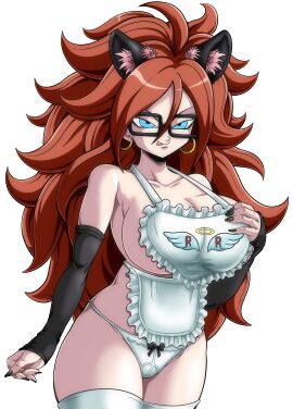 android_21 android_21_(human) apron big_breasts breasts busty dragon_ball female franfuentesart2 glasses