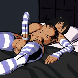 1futa 3d 5_sock_outfit alternate_version_available armwear balls big_breasts breasts cock_ring cock_sleeve_(clothes) cock_sock colonalcbplayer ebony erect_penis futa_only futanari genitalwear intersex laying_on_back legwear long_gloves long_hair long_socks mary_(colonalcbplayer) nipple_piercing nipples penis penis_covered piercing pubic_hair solo tagme thighhighs thighs