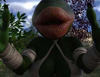 1girls 2021 3d anthro big_breasts big_lips big_lips_no_eyes bimbo breasts claws cleavage clothed female female_only flora_fauna green_body green_skin grubslime huge_lips hyper_lips kiss_pov kissable_lips kissing long_nails original original_character partially_clothed plant plant_girl pov pov_kiss teeth thick_lips