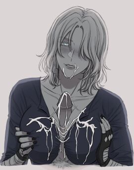 1boy 1girls 2d aged_up big_breasts blush breast_grab breasts clothed dante_(devil_may_cry) devil_may_cry devil_may_cry_(series) devil_may_cry_5 female genderswap genderswap_(mtf) incest looking_at_viewer male mature_female milf older_female paizuri penis pichuuuchan rule_63 vergil_(devil_may_cry)