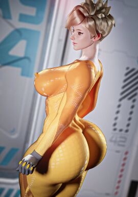 1girls 3d alternate_hair_color ass audrix big_ass big_breasts big_butt breasts bubble_ass bubble_butt fat_ass fat_butt female huge_ass huge_butt overwatch overwatch_2 thick_ass thick_butt thick_thighs tracer