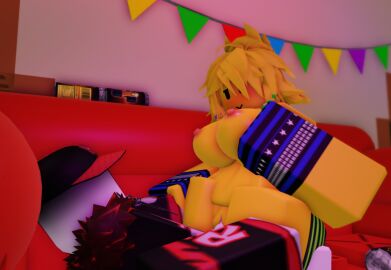 1boy 1girls 3d areolae breasts female forsaken_(roblox) guest_666_(forsaken) holding_breast male nipples noob_(forsaken) penis pussy roblox roblox_game robloxian scene_noob self_upload sex tagme wompwompsad