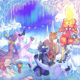 1:1 animate_inanimate anthro ass aurora_(phenomenon) avian bathing beanie bear bell big_breasts big_ears big_eyes bird blue_body blue_eyes breast_squish breasts brown_body brown_eyes brush brushing candle candy card chest_tuft chocolate closed_eyes clothed clothing cookie countershade_arms countershading daughter_(lore) dessert detailed_background digitigrade doll dripping dripping_wet ears_back elemental_creature elemental_humanoid featureless_breasts female feral fire fish flags food food_creature fur furred_kobold furred_scalie galliform gasp genitals glistening gold gondola_(spurdo) goo_creature goo_humanoid group grouse hat headgear headwear holding_tail horn hot_spring humanoid ice kick kobold larger_female leggings legwear living_doll lying male mammal marine mature_female mileva_(permaclot) mother_(lore) mother_and_child_(lore) mother_and_daughter_(lore) mountain multicolored_body non-mammal_breasts nude nuppi_(permaclot) parent_(lore) parent_and_child_(lore) parent_and_daughter_(lore) partially_clothed partially_submerged pawpads paws permaclot phasianid pivoted_ears ptarmigan pussy red_body ribbons scales scalie scar scarf shaded short_stack sibling_(lore) sitting size_difference sky snow snowfall squish stalactite stalagmite standing_in_water steaming tail teeth teeth_showing thick_thighs tongue tongue_out towel tuft tundra twins_(lore) vesihiisi water wax_creature wet willow_ptarmigan yellow_body yellow_eyes yellow_sclera