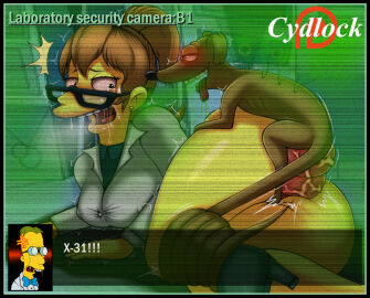 1animal 1girls animal_penis breasts canid canine cydlock domestic_dog female feral human human_on_feral interspecies large_breasts male male/female nerd nerdy_female penis santa's_little_helper tagme the_simpsons yellow_skin zoophilia