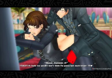 3d chobixpho clothing female human joker joker_(persona) makoto_niijima makoto_niijima_(queen) male pale_skin persona persona_5 phantom_thief_suit