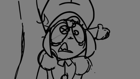 2024 animated ear_insertion ear_penetration eviltqf eyes_crossed female gif glitch_productions pained_expression pomni_(the_amazing_digital_circus) skull_flossing skull_fucking straight the_amazing_digital_circus wince