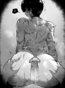 1boy 1girls ass ass_grab back_muscles back_sweat back_view big_ass breasts burn_scar completely_nude cum cum_in_pussy cum_in_uterus cum_in_womb cum_inside cum_splatter female grabbing grabbing_ass grabbing_from_behind groping heart hourglass_figure insertion inside jujutsu_kaisen large_breasts looking_at_viewer looking_back male masoq095 monochrome muscles muscular muscular_female no_color nude penetration penis plump_ass pussy scar scarred scarred_face scars scars_all_over scars_on_body sex short_hair slim_waist spoilers spread_ass sweat sweatdrop vaginal vaginal_penetration veiny_penis wide_hips womb x-ray zenin_maki