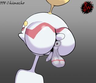 animate_inanimate anus ass backsack balls ballsack big_ass big_balls big_butt chimecho darkened_genitalia digital_media_(artwork) erection feral floating_head_creature foreskin generation_3_pokemon genitals hi_res humanoid_genitalia humanoid_penis long_foreskin looking_at_viewer male male_only nintendo on_model open_mouth penis pokemon pokemon_(species) presenting puffy_anus rapistwerewolf rear_view saggy_balls simple_background smile solo sphere_creature tail tight_foreskin uncircumcised unretracted_foreskin yellow_eyes