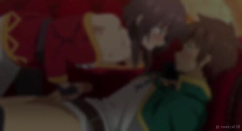 1boy 1girls 2d animated aroused balls breasts brown_hair bubble_butt censored cum cum_in_pussy cum_inside female handjob human kono_subarashii_sekai_ni_shukufuku_wo! kumanosuke light-skinned_female looking_at_another looking_pleasured male male/female megumin mosaic_censoring nipples nude partially_clothed penetration penis pussy satou_kazuma sex sex_from_behind small_breasts sound sweat tagme thighhighs vaginal_penetration video wholesome