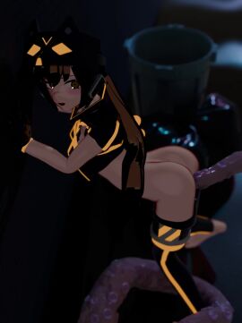 1girls 3d 3d_animation absurd_filesize alley alleyway animated blush bottomless brown_hair cat_ears duel_monster from_behind i:p_masquerena large_filesize looking_back looking_pleasured night no_sound partially_clothed penetration pinned_to_wall sex tagme tentacle tentacle_sex topwear twintails video yu-gi-oh!