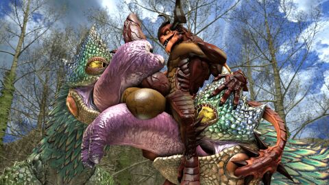 16:9 2024 2_horns 3d aceydrgn ambiguous_feral ambiguous_gender anthro anthro_on_feral balls big_balls big_penis bird_wyvern black_horn capcom cloud digital_media_(artwork) dragon drogoz_(paladins) feral genitals group hi-rez_studios hi_res horn huge_balls huge_cock hyper hyper_genitalia hyper_penis knot knotted_penis larger_feral licking male male/ambiguous male_anthro monster_hunter mythological_creature mythological_scalie mythology nude nude_anthro nude_male open_mouth oral outside paladins_(game) penile penis penis_lick plant pukei-pukei red_body red_scales scales scalie sex size_difference sky smaller_anthro source_filmmaker_(artwork) tail tongue tongue_around_penis tongue_coil tongue_out tree trio vein veiny_balls veiny_penis widescreen zoophilia