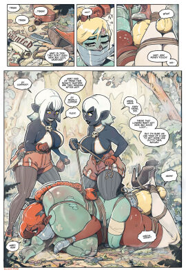 4girls angry arms_around_partner ass bag bandit bandits big_ass black_lipstick blonde_hair blue_eyes bondage breasts bubble_ass bubble_butt dark_elf dark_elf_female defeated drow elf elf_ears elijah_pink english english_text exhausted exposed_breasts face_in_ass female female_orc gag gagged golden_eyes goth green_skin half-orc heels jorcelyn lipstick looting money_bag multiple_females multiple_girls naked orc orc_female orc_girl party_wipe pointy_ears ponytail red_ass red_hair restrained ripped_clothing robbery robbing rope rope_bondage rope_harness scarred short short_hair sisters size_difference slave_raid spank_marks spanked stealing tape tape_gag taped_hands taped_mouth tia_(elijah_pink) tied_to_another twins white_hair yellow_eyes