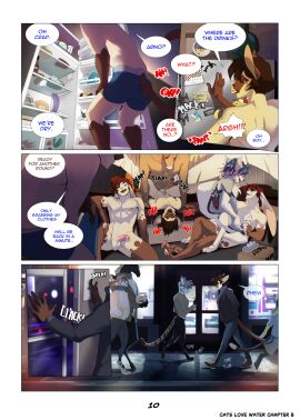 5_fingers adrian_donovan alexander_kelly anal anal_sex anthro anthro_on_anthro anthro_penetrated anthro_penetrating anthro_penetrating_anthro appliance arno_(peritian) ass balls biped bodily_fluids brother brother_(lore) brothers_(lore) brown_hair celio_(peritian) clothed clothing comic cum dialogue digitigrade digitigrade_boots domestic_cat english_text equid equine erection feet felid feline felis fingers foreskin fridge genital_fluids genitals glans group hair hi_res hindpaw hooves horse humanoid_genitalia humanoid_penis interspecies kitchen_appliance lagomorph leporid letho_donovan male male/male male_anthro male_penetrated male_penetrating male_penetrating_male mammal mythological_creature mythological_equine mythology pantherine partially_retracted_foreskin paws pegasus penetration penile penile_penetration penis penis_in_ass peritian rabbit retracted_foreskin sex siamese sibling_(lore) snow_leopard speech_bubble tail text twins_(lore) uncircumcised unguligrade wings