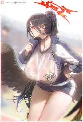 1girls 2020s 2024 2d 2d_(artwork) 2d_artwork 4_fingers 5_fingers artist_name big_boobs big_breasts big_tits black-haired_female black_hair blue_archive blurred_background blurry_background boobs breasts clothed clothed_female clothes clothing cropped_legs day daytime digital_drawing_(artwork) digital_media_(artwork) ear ears_up eyelashes eyes fanart feathered_wings feathers female female_focus female_only fingers halo hasumi_(blue_archive) hasumi_(gym_uniform)_(blue_archive) hasumi_(track)_(blue_archive) hips housou-chan housou-kun human human_female humanoid jacket jacket_open large_boobs legs light-skinned_female light_body light_skin long-haired_female long_hair looking_at_viewer mouth neck no_dialogue open_eyes patreon_logo ponytail red_eyes sexually_suggestive short_pants slim slim_female solo solo_female solo_focus suggestive suggestive_look sunlight symbol text thighs tits video_game video_game_character video_game_franchise video_games voluptuous voluptuous_female watermark wet_clothes winged_humanoid wings