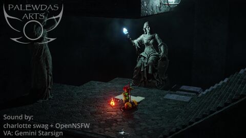 16:9 3d_(artwork) 3d_animation 4_fingers 4_toes amber_eyes animated areola armor ass belly big_breasts big_butt big_ears blush breasts campfire chainmail clothed clothing digital_media_(artwork) dungeon ear_piercing ear_ring fantasy feet female fingering fingers genitals giant_hammer goblin goblin_female green_body hair hammer hi_res holding_object humanoid long_playtime masturbation mina_(palewdasarts) moan mostly_nude multiple_angles nipple_piercing nipples oversized_weapon paladin palewdas_arts palewdasarts_(modeler) piercing red_hair ring_piercing sculpture short_stack shortstack slightly_chubby solo sound stairs statue tagme thick_thighs toes tools unconvincing_armor video weapon widescreen