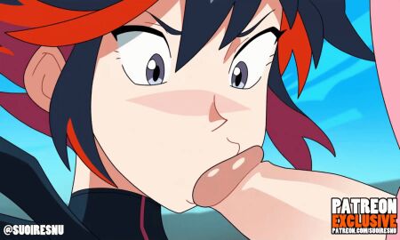 1080p 1futa 1girls 24fps @_@ animated armor black_pupils blowjob blue_eyes blush clitoral_futa clitoris clitoris_growth clothing cum_in_mouth cum_on_face curvy curvy_female dark-blue_hair fellatio female futa_on_female futa_sans_balls futanari genital_growth gif harime_nui hd head_tilted_back holding_face human intersex kill_la_kill kumbomb loop matoi_ryuuko mimihungva open_mouth pale_skin patreon patreon_username pussy red_hair senketsu shocked suoiresnu surprised sweat sweating