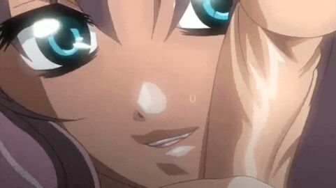 animated awaiting_cum blue_eyes burgundy_hair cheek_press cock_on_face cock_worship facial fringe male murakami_teruaki nanase_ren night_shift_nurses night_shift_nurses:_ren_nanase nurse penis pink_hair yakin_byoutou