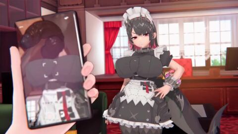 1girls 2boys 3d 3d_animation animated balls balls_on_face ballsack big_breasts big_penis black_hair blacked blush breasts cuck cuckold cuckold_pov cuckolding dark-skinned_male dark_skin dialogue ellen_joe female gigantic_breasts hi_res huge_breasts huge_cock licking licking_penis light-skinned_female light-skinned_male light_skin maid maid_headdress maid_outfit maid_uniform male no_sound numbersguy penis penis_on_face phone phone_screen phone_sex red_eyes red_hair shark shark_tail short_hair tagme titjob victoria_housekeeping video zenless_zone_zero