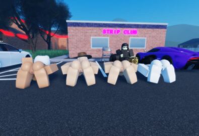 1boy 3d 4girls ass big_ass big_booty big_butt blocky_body boombox corvette curvy curvy_body curvy_female female male outside parking_lot public roblox robloxian tagme twerk twerking