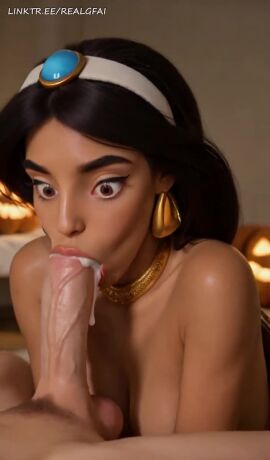 1girls 3boys ai_generated aladdin aladdin_(1992_disney_film) black_hair breasts brown_eyes cum cum_in_mouth cum_in_pussy dark-skinned_female dinixdream disney disney_channel disney_princess fellatio female human interracial male multiple_boys oral penis princess_jasmine pussy realgfai realistic straight tagme vagina vaginal_penetration video