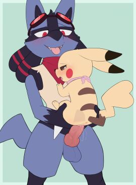animal_genitalia animal_penis anthro anthro_on_feral anthro_penetrating anthro_penetrating_feral balls bodily_fluids canid canine_genitalia canine_penis duo erection eyewear eyewear_on_head fangs female female_feral female_penetrated feral feral_penetrated generation_1_pokemon generation_4_pokemon genitals goggles goggles_on_head hand_spike heart_tail hi_res kerchief kerchief_only knot larger_male lucario male male/female male_anthro male_penetrating male_penetrating_female mammal mostly_nude neckerchief neckerchief_only neckwear nintendo penetration penile penile_penetration penis penis_in_vagina pikachu pokemon pokemon_(species) porldraws pussy red_eyes rodent sex size_difference smaller_female smile spikes spikes_(anatomy) stand_and_carry_position standing standing_sex sweat tail teeth tongue tongue_out vaginal_penetration x-ray_view zoophilia