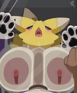 against_surface animated anthro anthro_focus areola ass bandai_namco big_areola big_breasts big_nipples bodily_fluids breast_squish breasts breasts_on_glass choker cum cum_string digimon digimon_(species) dripping drooling duo erection fellatio female female_anthro female_focus female_on_human foreskin genital_fluids genitals glory_hole hanging_breasts hi_res huge_breasts human human_on_anthro humanoid_genitalia humanoid_penis imminent_sex in_heat interspecies inverted_nipples jewelry larger_female loop looping_animation male male/female male_human male_on_anthro mammal neck_tuft necklace nipples no_sound on_glass oral pawpads penile penis perfect_loop poking_penis renamon rumor saliva sex size_difference solo_focus squish sweat tagme tail tongue tongue_out tuft video vivarium zoo_(facility)