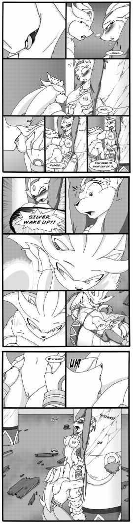 blaze_the_cat blush breasts breasts_out chains comic cuffs cunnilingus devouring_pussy duo english_text eye_contact female furry genitals jewelry kneeling long_hair male moaning mobian_(species) monochrome nipples panties_down pants_pull possession pulling_panties pussy resisting restrained restraints shirt_lift shirt_up silver_the_hedgehog sonic_(series) straight telekinesis tierafoxglove
