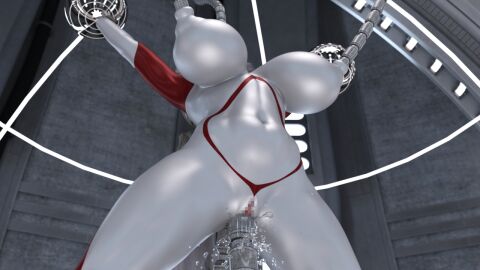 3d alien alien_girl alien_humanoid asian asian_female ass big_breasts bodypaint breasts female female_focus giant_ass giant_breasts giantess glowing_eyes large_ass large_breasts massive_ass massive_breasts massive_butt massive_thighs nude nude_female original original_character ponytail red_body red_bodypaint red_skin restrained silver_body silver_bodypaint silver_hair silver_skin superheroine thick_ass thick_butt thick_hips thick_thighs thighs ultraman_(franchise) ultrawoman yoidore