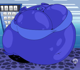 ass big_ass big_breasts blueberry_inflation breasts bubble_ass bubble_butt cleavage emberlynn_pinkle emberlynn_pinkle_(demon_form) female helluva_boss huge_ass huge_breasts inflation mad_n_evil spherical_inflation tagme thick_thighs wide_hips
