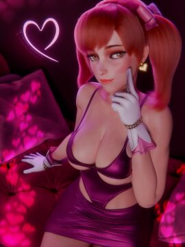 1girls 3d asian asian_female ass big_ass big_breasts big_butt breasts brown-haired_female brown_hair cleavage cute d.va dress female female_focus heart korean korean_female light-skinned_female light_skin looking_at_viewer overwatch overwatch_2 pink_dress seductive solo solo_female sosiskaba6y valentine's_day