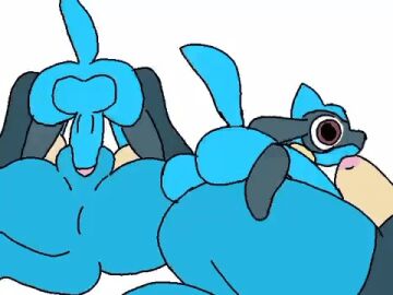 2boys 2girls animated ass balls big_ass big_balls big_breasts big_penis breast_grab breast_sucking breastfeeding breastfeeding_during_sex breasts dilated_pupils female furry generation_4_pokemon larger_female long_penis lucario male mating mating_press mating_season no_sound penis pokemon pokemon_(species) pussy riolu size_difference small_dom_big_sub smaller_male tagme tanbagel vaginal_penetration