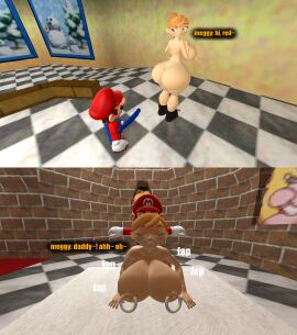 3d dialogue erection female from_behind garry's_mod gmod human_meggy kaibernation male male/female mario mario_(series) meggy_spletzer naked naked_female nude nude_female onomatopoeia pierced_nipples piercing piercings sex sex_from_behind smg4 t-pose tagme text