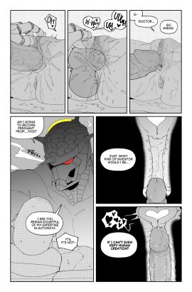 2boys body_modification brain_drain_(skullgirls) cervix cervix_kiss comic corruption doctor_on_patient dripping english_text francishsie male self_insert teasing tight_fit uterus womb_kiss
