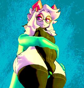 3d_(artwork) 3d_animation animated anonymous_artist anthro arm_around_partner arm_tuft ass belly big_butt black_clothing black_hair black_legwear black_sweater black_thigh_highs black_topwear blue_background blue_body blue_skin bouncing_bulge bouncing_butt bovid bulge butt_jiggle caprine chest_tuft cleavage_cutout clothed clothed_male clothing cutout deltarune digital_media_(artwork) duo eyeshadow eyewear faceless_character faceless_male femboy fluffy fluffy_chest fur garry's_mod genitals glasses goat hair half-closed_eyes hip_grab horizontal_pupils horn hug hugging_another hugging_from_behind human human_on_anthro interspecies jiggle_physics jiggling kris_(deltarune) leg_tuft legwear loop low-angle_view makeup male male/male mammal narrowed_eyes nude_male outercourse partially_clothed penis pink_eyes pink_eyeshadow pink_horn pupils ralsei ralsei_(cryptiacurves) round_glasses sex shoulder_tuft simple_background smile squish sweater textured_background thick_thighs thigh_highs thigh_jiggle thigh_sex thigh_squish thigh_tuft thrusting topwear tuft undertale_(series) white_body white_fur wide_hips