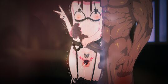 2boys 2d chastity_cage chastity_device cum cumming dark-skinned_male dark_skin dominant dominant_male femboy feminine_male feminization garter_belt garter_straps gay gay_sex hand_on_penis hand_on_waist handjob heart heart-shaped_pupils interracial light-skinned_femboy light-skinned_male light_skin lingerie long_fingernails long_nails male male/male male_only maledom malesub muscular muscular_male nitrolith non-web_source orgasm original original_character pale-skinned_male pale_skin peace_sign penis sissy size_difference small_penis stockings submissive submissive_male twitching v_sign yaoi