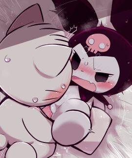 2024 anthro anthro_on_anthro anthro_penetrated anthro_penetrating anthro_penetrating_anthro badwingm bed black_clothing black_eyes black_headgear black_headwear black_whiskers blush blushing_profusely bodily_fluids body_part_in_pussy clothing cute_fangs dear_daniel demon domestic_cat duo enjoying_rape eyelashes faceless_character faceless_male felid feline felis female female_anthro female_penetrated fur furniture genital_fluids genitals glistening glistening_genitalia glistening_pussy hair headgear headwear hello_kitty hello_kitty_(series) hi_res interspecies kneeling kuromi lagomorph leporid lying male male/female male_anthro male_penetrating male_penetrating_female mammal on_back on_bed onegai_my_melody open_mouth penetration penile penile_penetration penis penis_in_pussy pillow pink_blush pink_inner_pussy pink_nose pink_penis pink_tongue pussy pussy_juice_on_penis rabbit sanrio sex spread_legs spreading sweat tongue vaginal_fluids vaginal_penetration whiskers white_bed_sheet white_body white_ears white_fur white_pussy