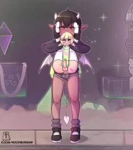 1boy 1futa animated cum cum_inside cumshot ejaculation femboy futanari hoodie_(artist) no_sound tagme tail video