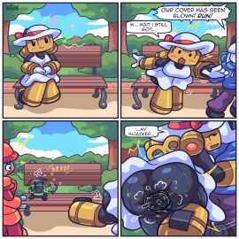 ass brass brass_(metal) brass_body brass_skin breasts buttocks clitoris cock dick female glowing glowing_body glowing_skin glutes hijacker male metal metal_anus metal_ass metal_body metal_breasts metal_butt metal_nipples metal_skin metal_vagina metallic metallic_body metallic_nipples metallic_skin nea_(tmogumi) penis pussy robot robot_girl shiny shiny_body shiny_skin tmogumi vagina vulva wind-up_key windup_key