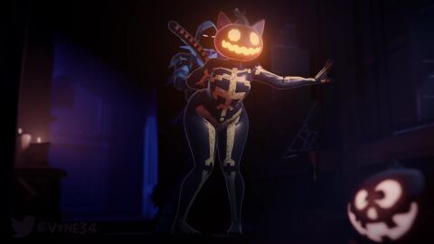 16:9 3d_(artwork) 3d_animation animated ass audible_ejaculation balls big_breasts big_butt bodily_fluids bouncing_balls bouncing_breasts breasts cum cum_inside digital_media_(artwork) doggy_style duo epic_games fat_rolls felid feline female fortnite fortnite:_battle_royale from_behind_position genital_fluids genitals halloween hi_res holidays human humanoid male male/female mammal moan music party plap plap_(sound) public public_sex raven_(fortnite) sex short_playtime sound spice_(fortnite) standing standing_sex synced_to_music tagme thick_thighs video vyne wide_hips widescreen