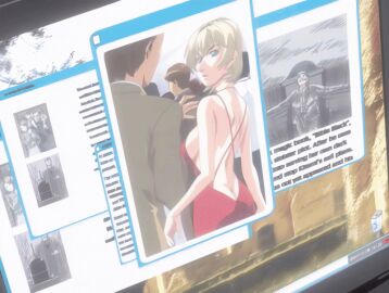 00s 1futa 2005 2006 american animated anime_screenshot ass bible_black bible_black_new_testament blonde_hair blue_eyes breasts cleavage computer cult curvy demon demon_horns dress earrings female female_focus flashback highres jewelry jody_crowley knight large_breasts lips monster multiple_girls necklace no_bra plunging_neckline red_dress sex shin_bible_black shiny_skin short_hair sword tagme wide_hips witch