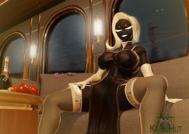 1girls 3d beholder_(game) curvy dark-skinned_female dark_skin female katzehut_(author) looking_at_viewer michelle_(beholder) michelle_shimanskaya solo solo_female wide_hips