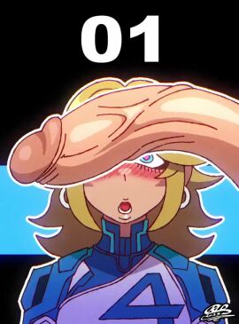 1boy 1girl 1girls big_penis blonde_hair blue_eyes blush fantastic_four invisible_woman invisible_woman_(marvel_rivals) large_penis marvel marvel_rivals open_mouth penis penis_awe solo_focus symbol-shaped_pupils tagme veins veiny_penis vertacularrld video