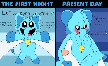 2boys anon big_penis blush blush_lines blushing blushing_at_viewer bubba_bubbaphant comic comic_page comic_panel dialogue elephant furry_only gay looking_at_viewer male penis penis_out penis_touching_penis poppy_playtime poppy_playtime_(chapter_3) pov pov_eye_contact simple_background simple_shading smiling_critters tagme tents_on_fire tentsonfire text touching_penis