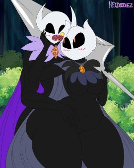 couple hexdoodz hollow_knight nippleless no_source nude oc tagme