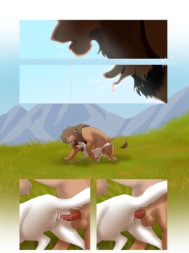 balls canid canine canis domestic_dog duo felid female feral genitals hi_res lion male male/female mammal mstrpiece pantherine penetration penile penile_penetration penis penis_in_pussy pussy vaginal_penetration